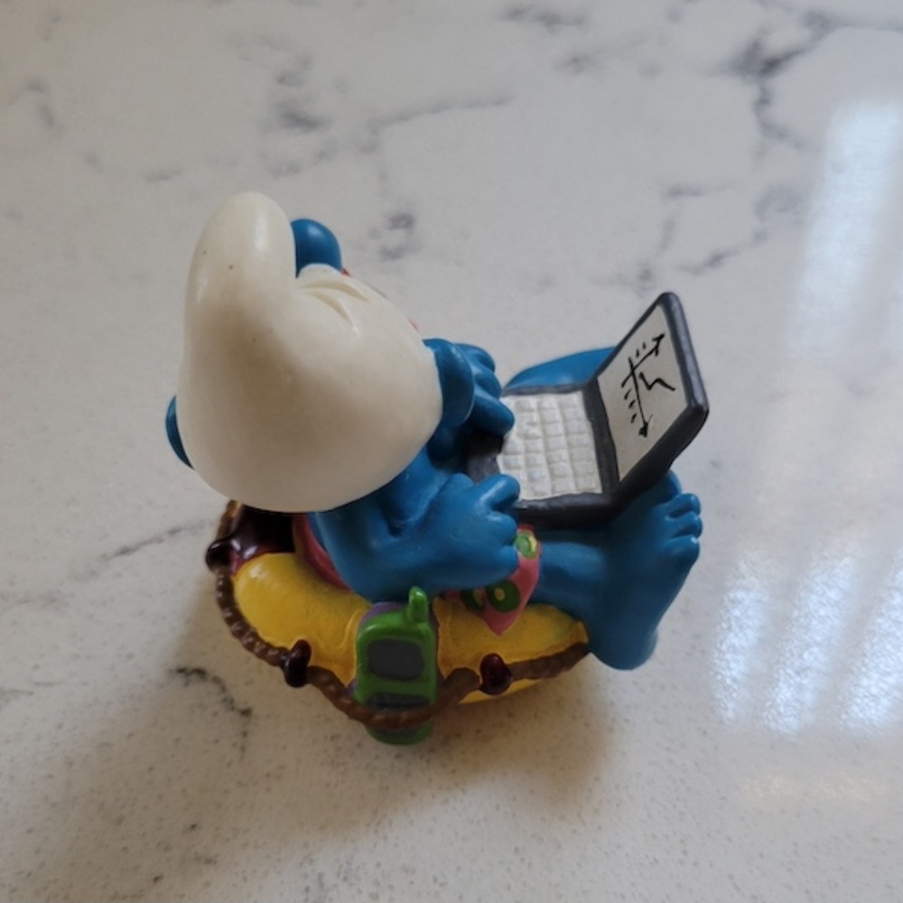Set of Three (3) Vintage Smurf Figurines - Picture 10 of 11